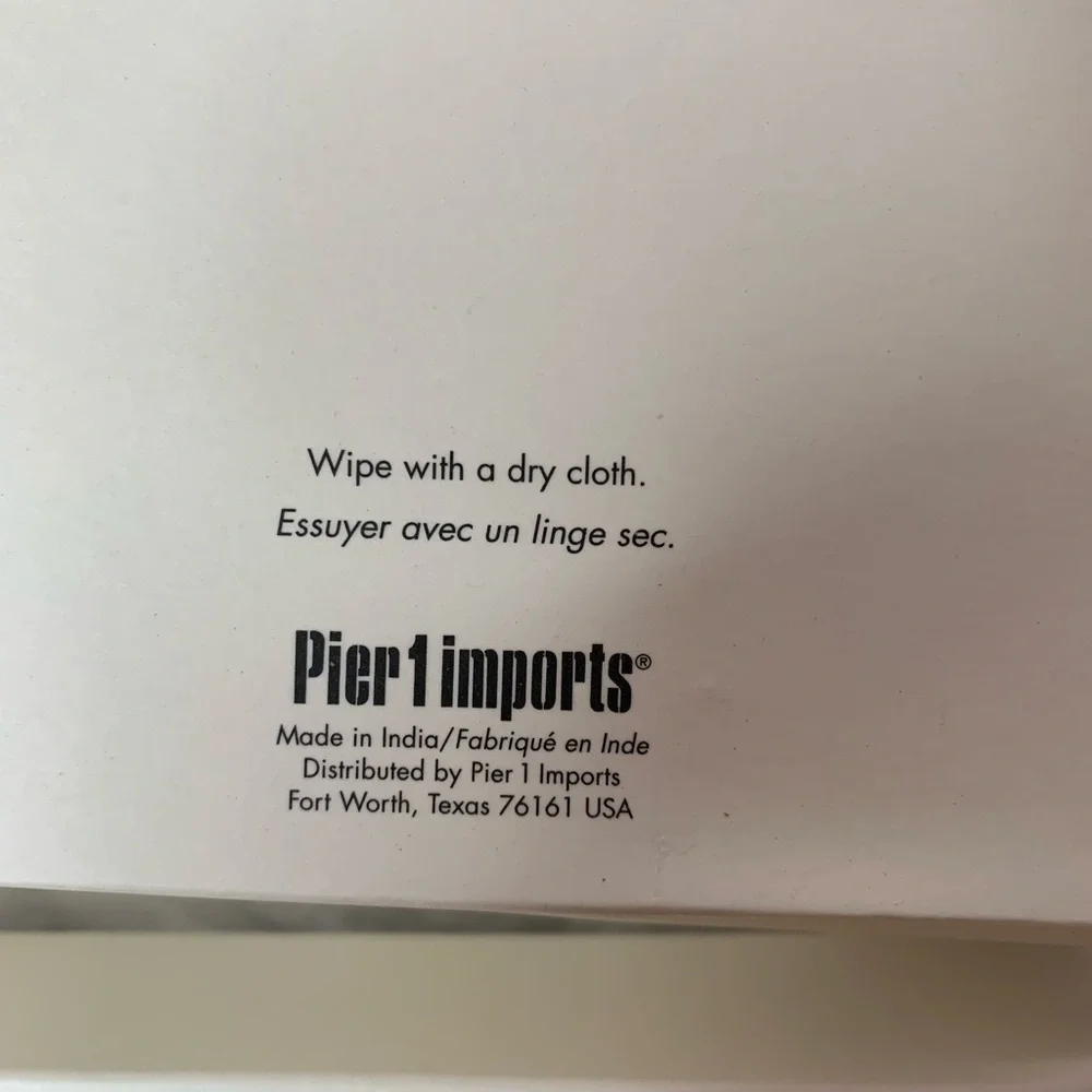 Pier 1 napkin rings ceramic set of 4 NIB